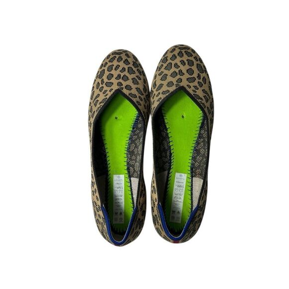 Rothy’s The Flat Round Toe Shoes in Spotted Leopard Print Size 9.5 US Women’s - Picture 5 of 12